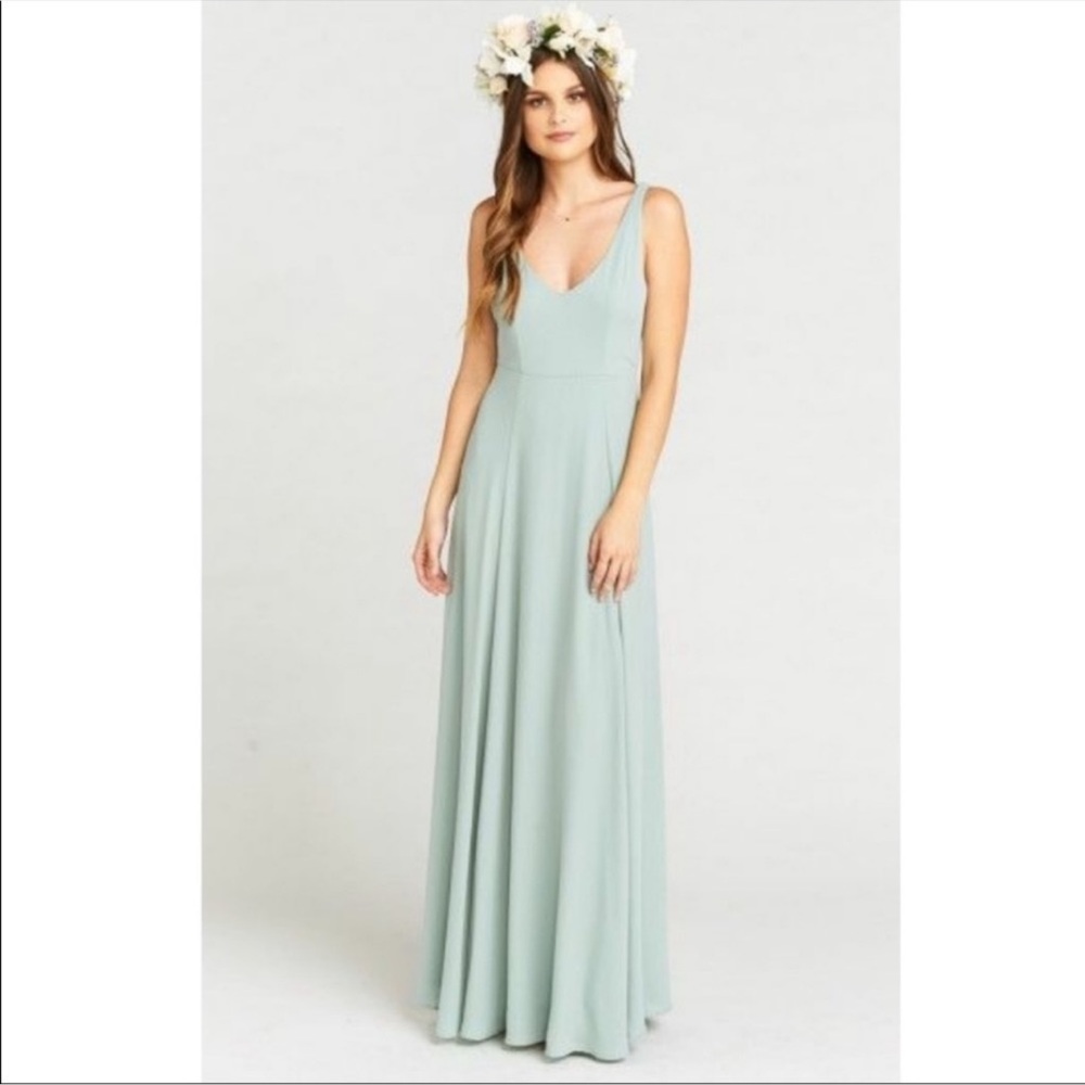 Show me your Mumu dress seafoam maxi dress NWT
